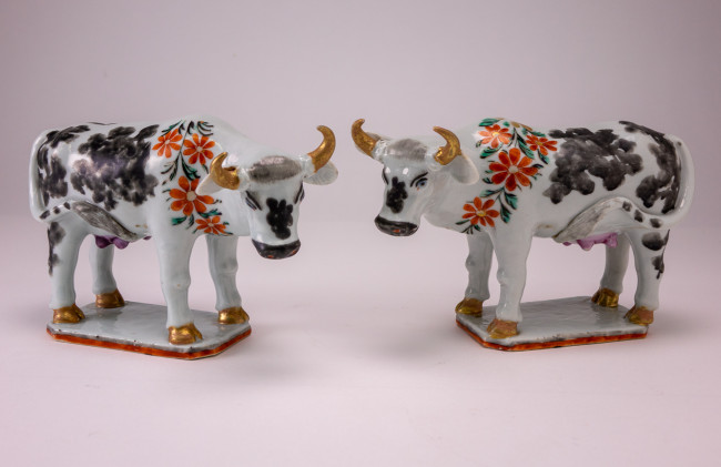 10. Two Chinese cows with polychrome decorations, Qianlong (acquired 2018), Jan Menze van Diepen Foundation, JMD-P-3158  