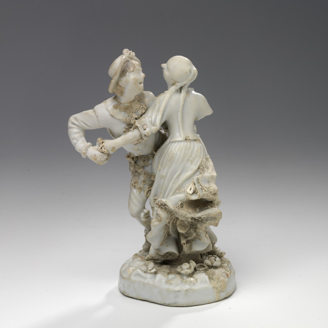 Figure of dancing couple found in the Geldermalsen shipwreck, China, 1750, h. 16 cm, porcelain, Groninger Museum, 1986.0716. Photo: John Stoel