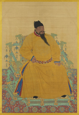 2. Official portrait of the Yongle emperor (r.1403 -1424). Artist unknown. China, 15th century. Ink and colour on silk, National Palace Museum, Taipei, Taiwan